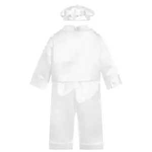 Boys 5 Piece White Christening Set