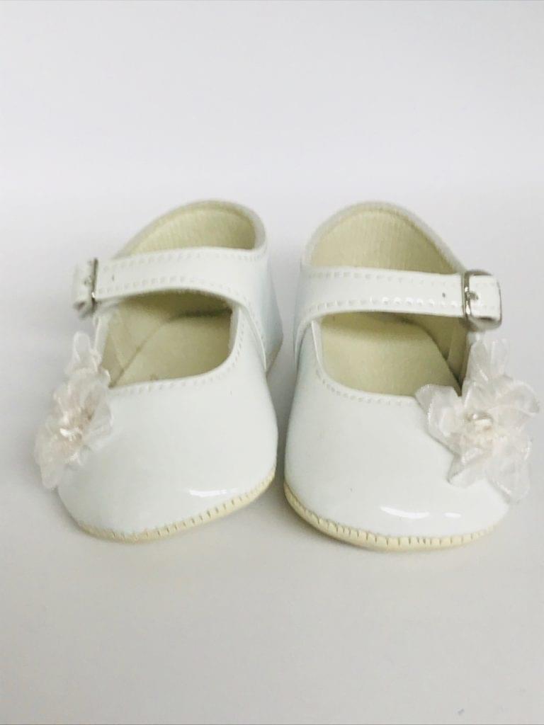 Baby White Flower Soft Shoes | Girls Footwear | Freckles