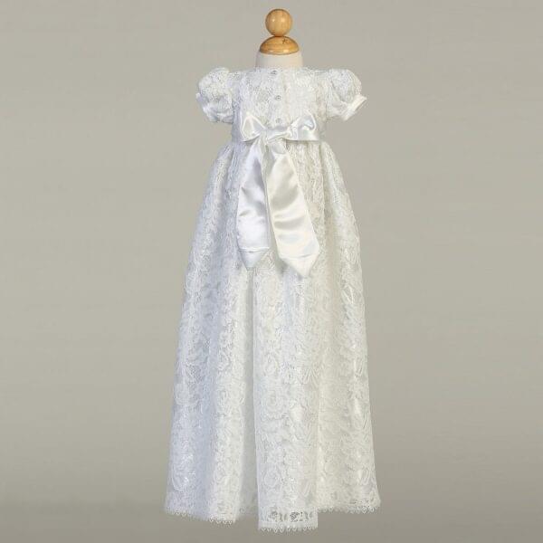 satin christening gown