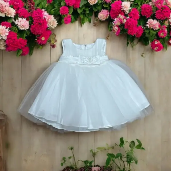 Girls Ivory Christening Dress