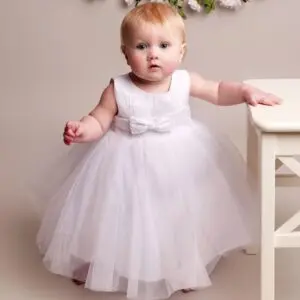 Girls White Christening Dress