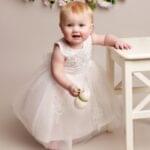 Girls Embellished Christening Dress