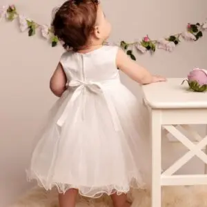 Ivory Tulle & Pearl Occasional Dress