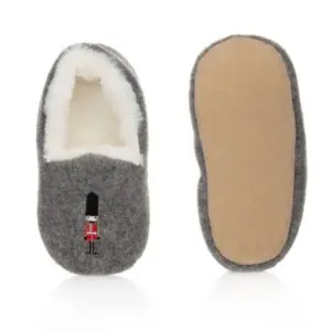 Boys Grey Soldier Slippers