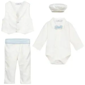 Baby Boys Ivory 4 Piece Suit