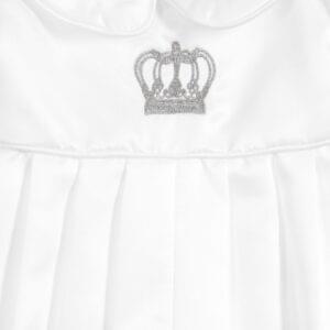 White Satin Babysuit Set