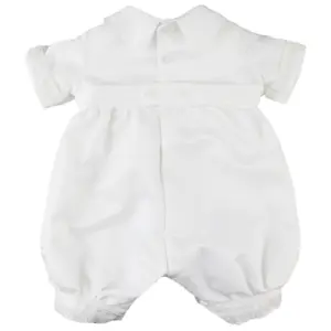 White Satin Christening Romper