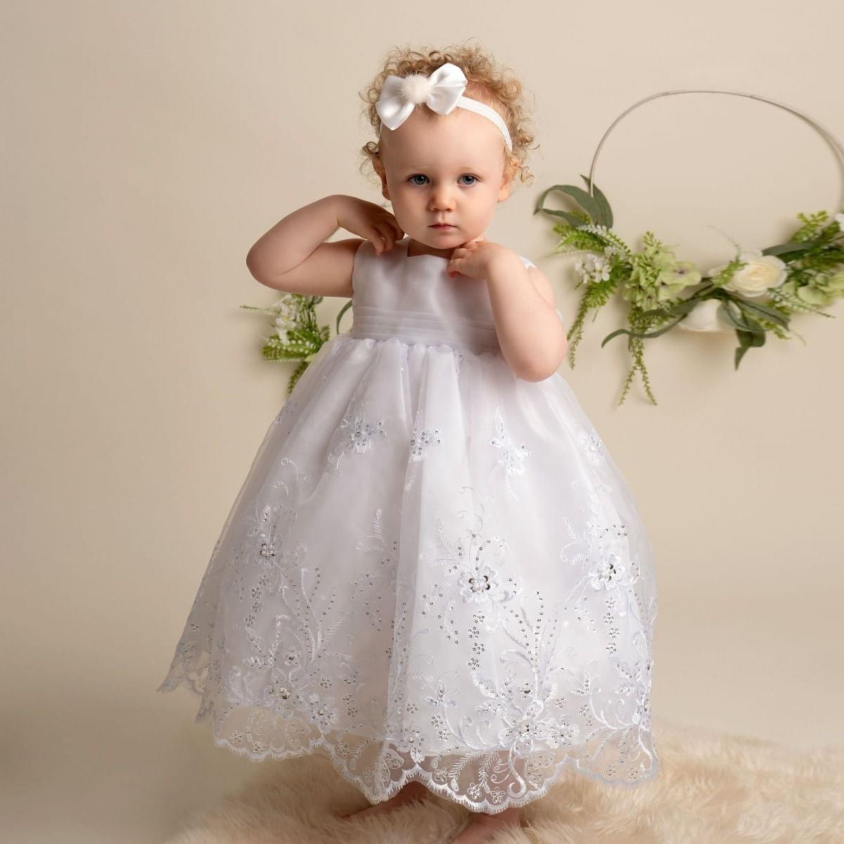 Tulle christening outlet dress