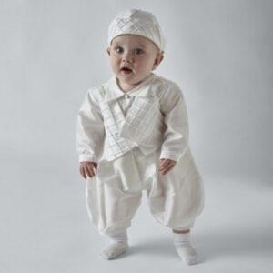 Long Sleeved Christening Romper - Image 3