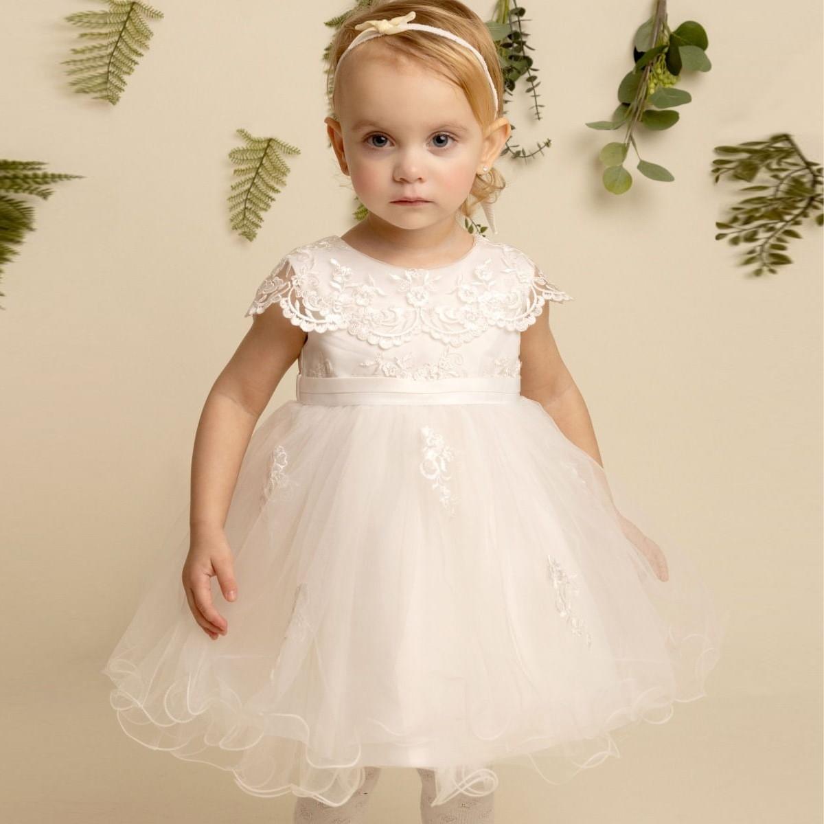 Floral Lace Christening Dress | Girls Dresses | Freckles