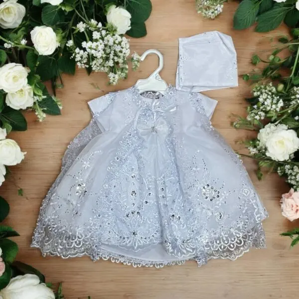 Baby girl dress with bonnet best sale