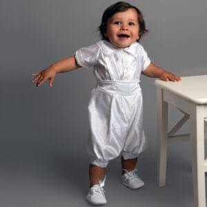 Baby Boys White Ceremony Shorts Set