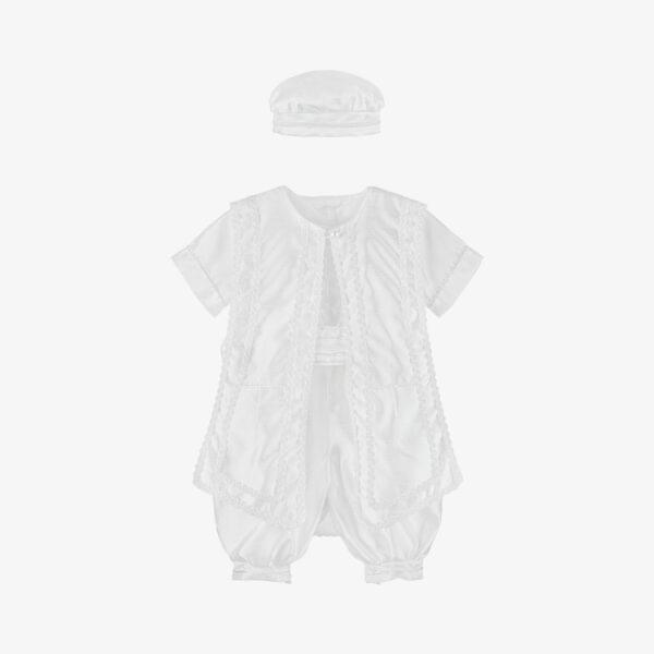 Boys White Ceremony Babysuit Set