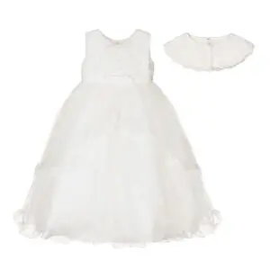 Baby Girls Ivory Gown & Bonnet