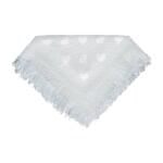 White Heart Patterned Shawl