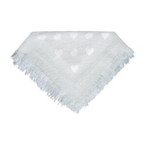 White Heart Patterned Shawl