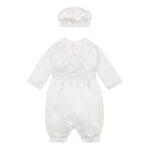 Boys White Satin Brace Set