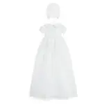 Baby Girls White Gown & Bonnet