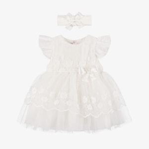 Baby Girls Ivory Tulle Dress Set