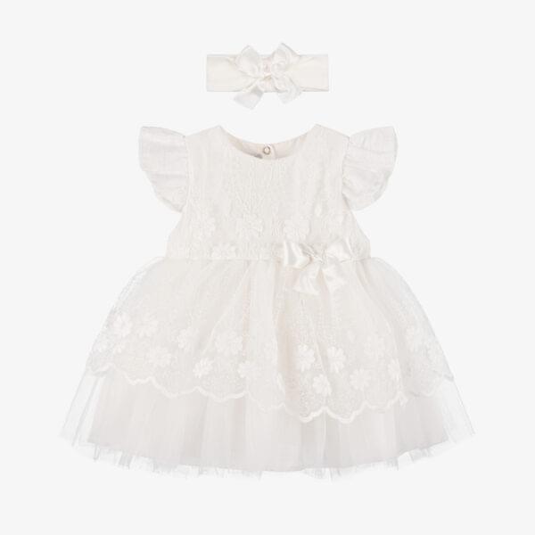 Baby Girls Ivory Tulle Dress Set