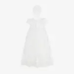 Baby Girls White Ceremony Gown & Bonnet Set