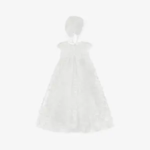 Baby Girls Ceremony Gown & Bonnet Set