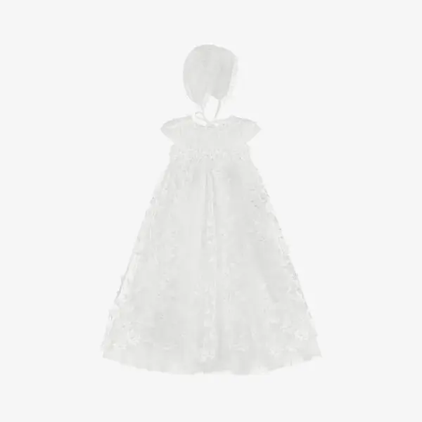 Baby Girls Ceremony Gown & Bonnet Set