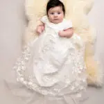 Baby Girls Ceremony Gown & Bonnet Set