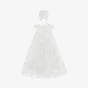 Baby Girls Ceremony Gown & Bonnet Set