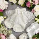 Baby Girls White Christening Socks