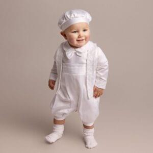 White Romper & Jacket Christening Set