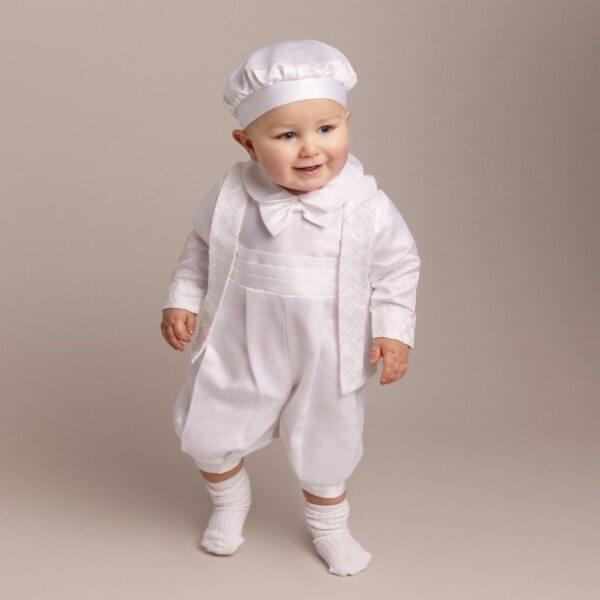 White Romper & Jacket Christening Set