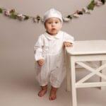 Baby Boys White Romper Set