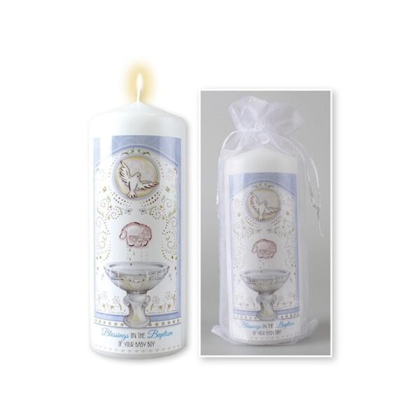 Boys Christening Candle